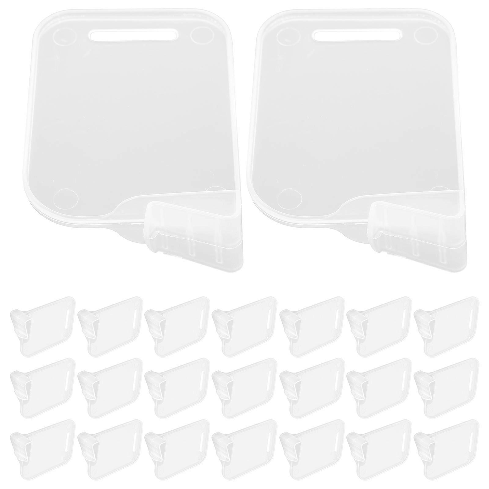 40pcs Transparent Removable Plastic Fridge Dividers & Freezer Organizers for Drinks, Milk, Spices – Space Saving, Easy Clip Design for Household