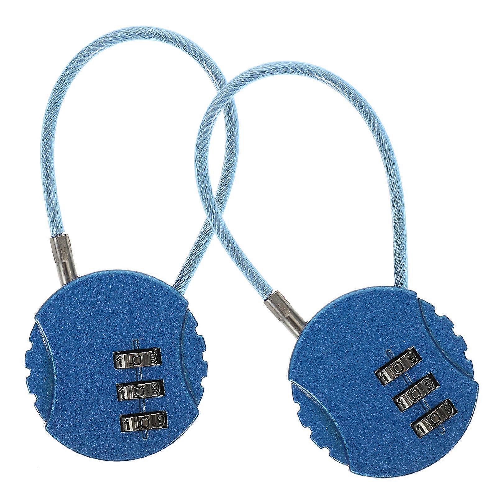 2pcs Padlock Travel Anti theft Backpack Padlock Small 3 Password Lock