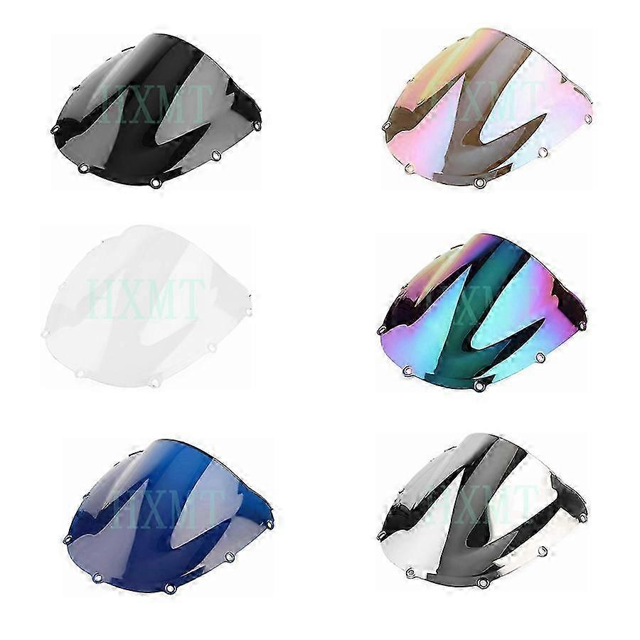 Black Motorcycle Windshield Double Bubble Front Windscreen for Certain Brand CBR 900 RR 954 Models 2002 2003, Compatible with CBR954 CBR954R