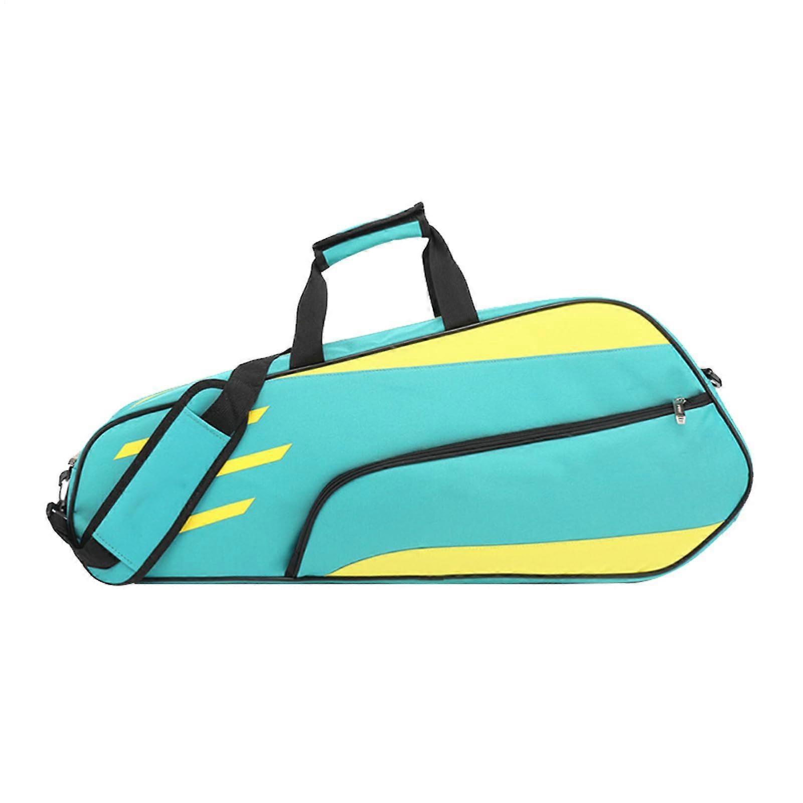 Badminton Storage Bag for 3 Rackets, Genrico Racket Case, Men and Women, Blue