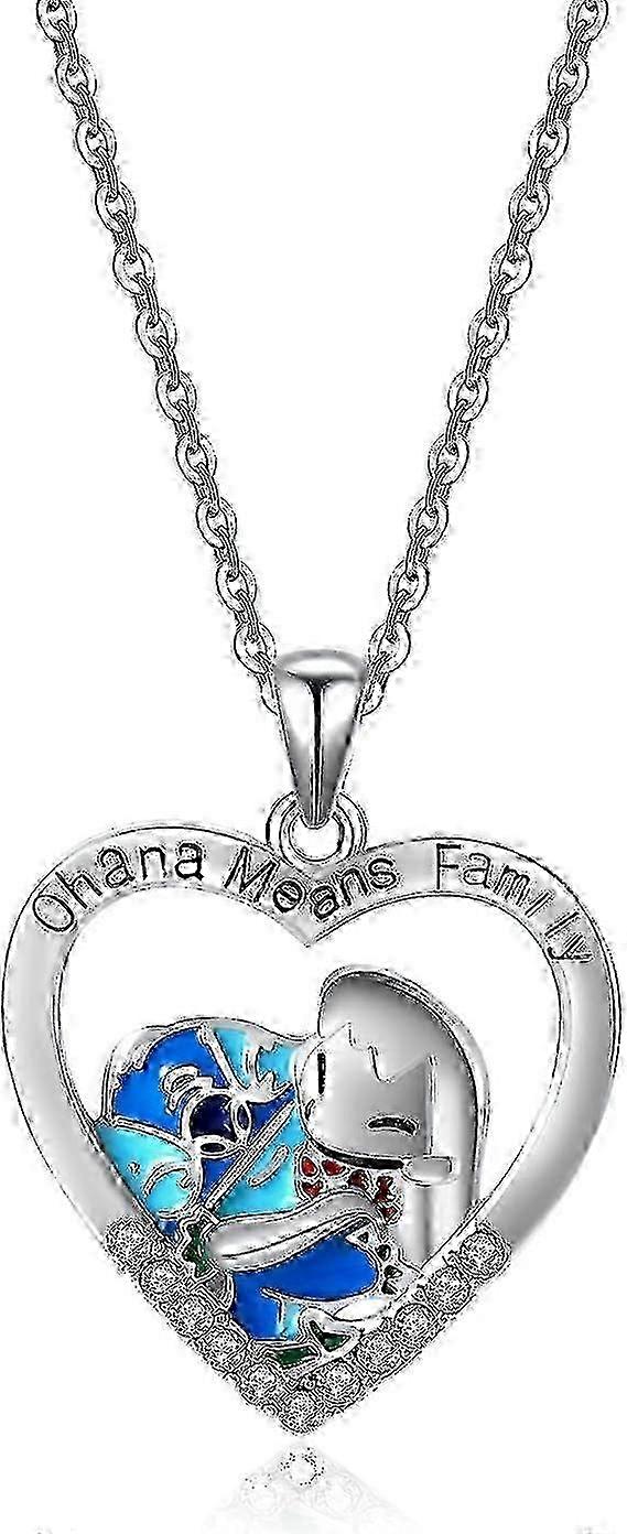 Stitch Halsband Hängsmycke Halsband Stitch Ohana Smycken För Kvinnor Flickor-Yogu 2025