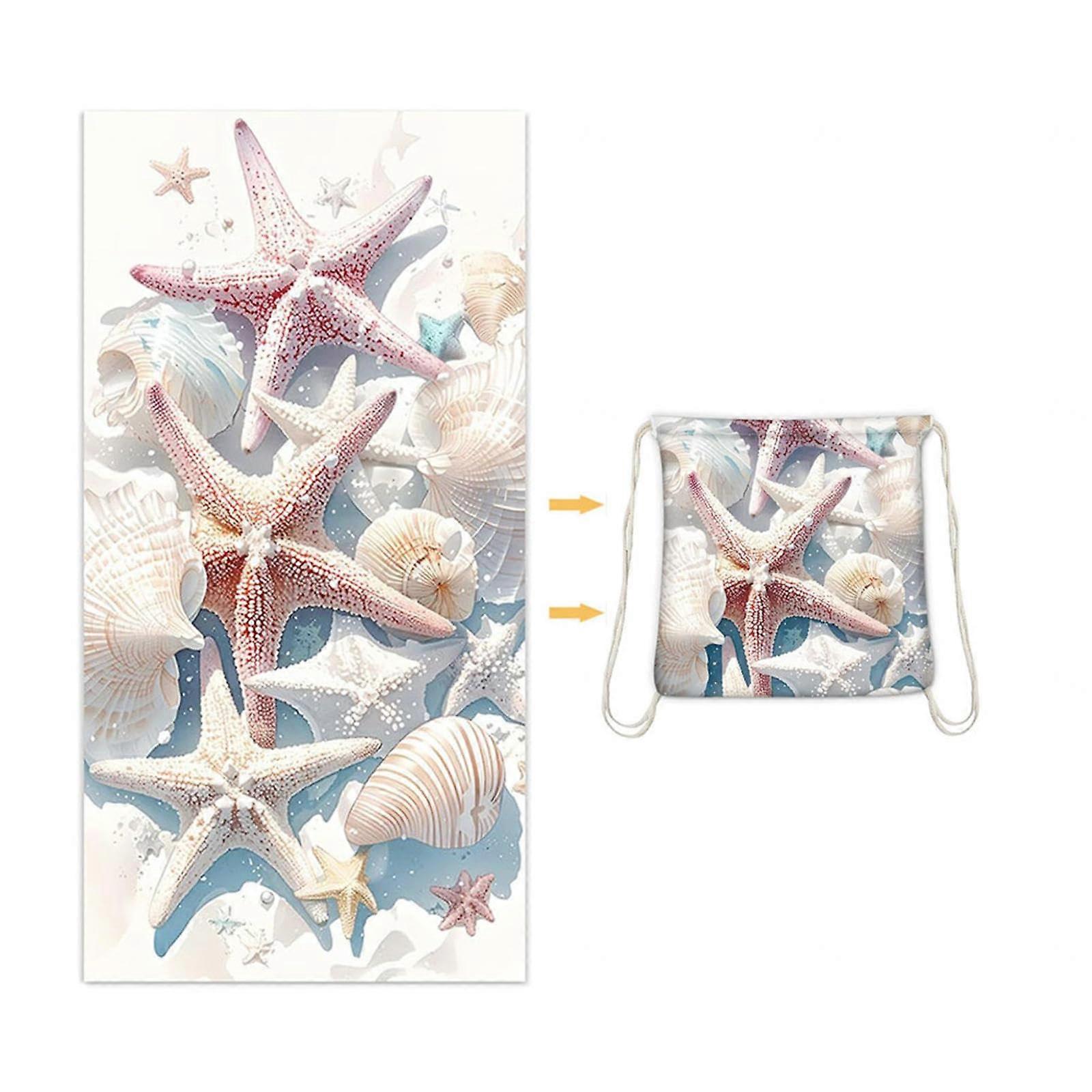 2in1 Beach Towel Microfibre Convertible into Storage Bag (80x160cm) Ref: 5228