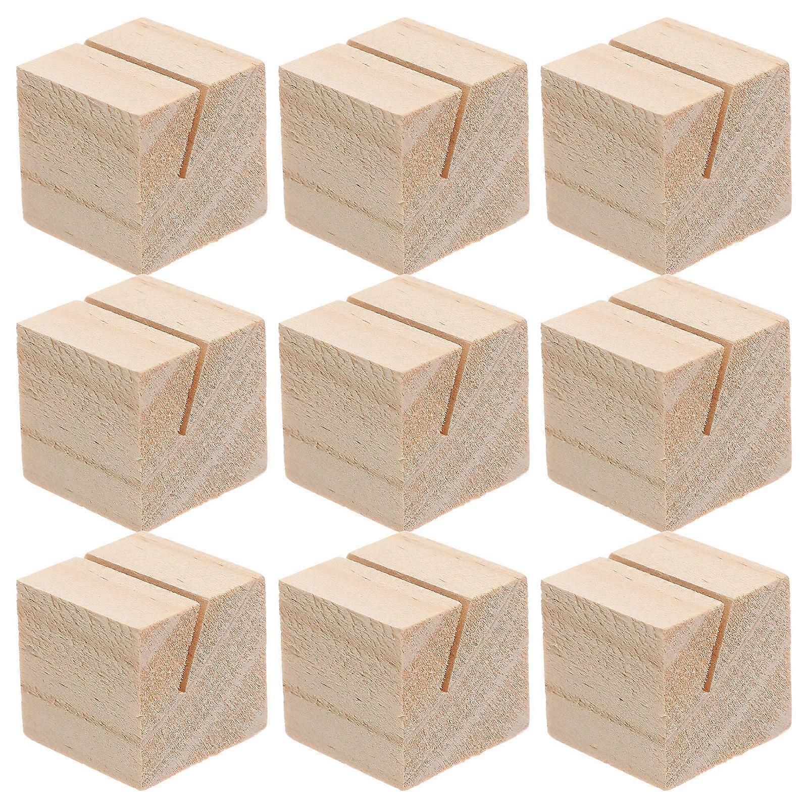 Desktop Display Sign Holder Sign Holders For Table Top Christmas Festival Khaki Color 3X3X3CM Size 10Pcs
