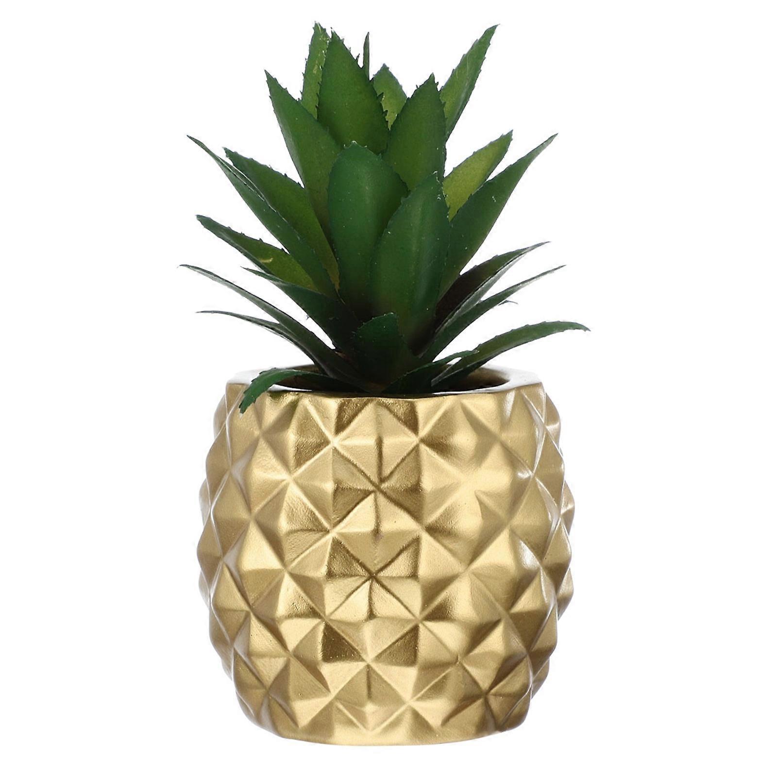 Simulation Pineapple Ornament Mini Artificial Pineapple Gifting Occasions 17x9cm Resin 1Pcs