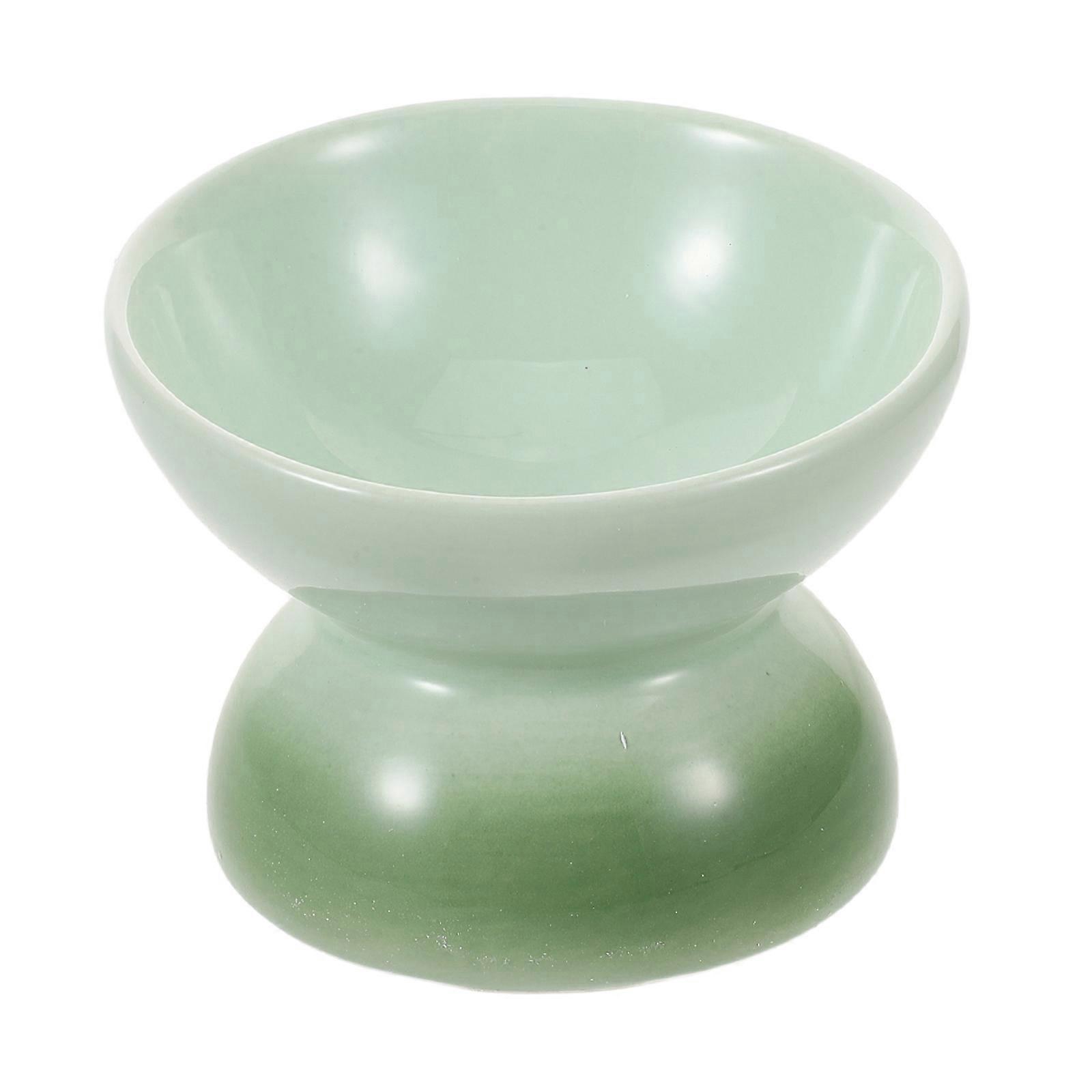 Tilted Raised Cat Dishes For Food Ceramic Material Indoor Use Cats And Puppies 1Pack