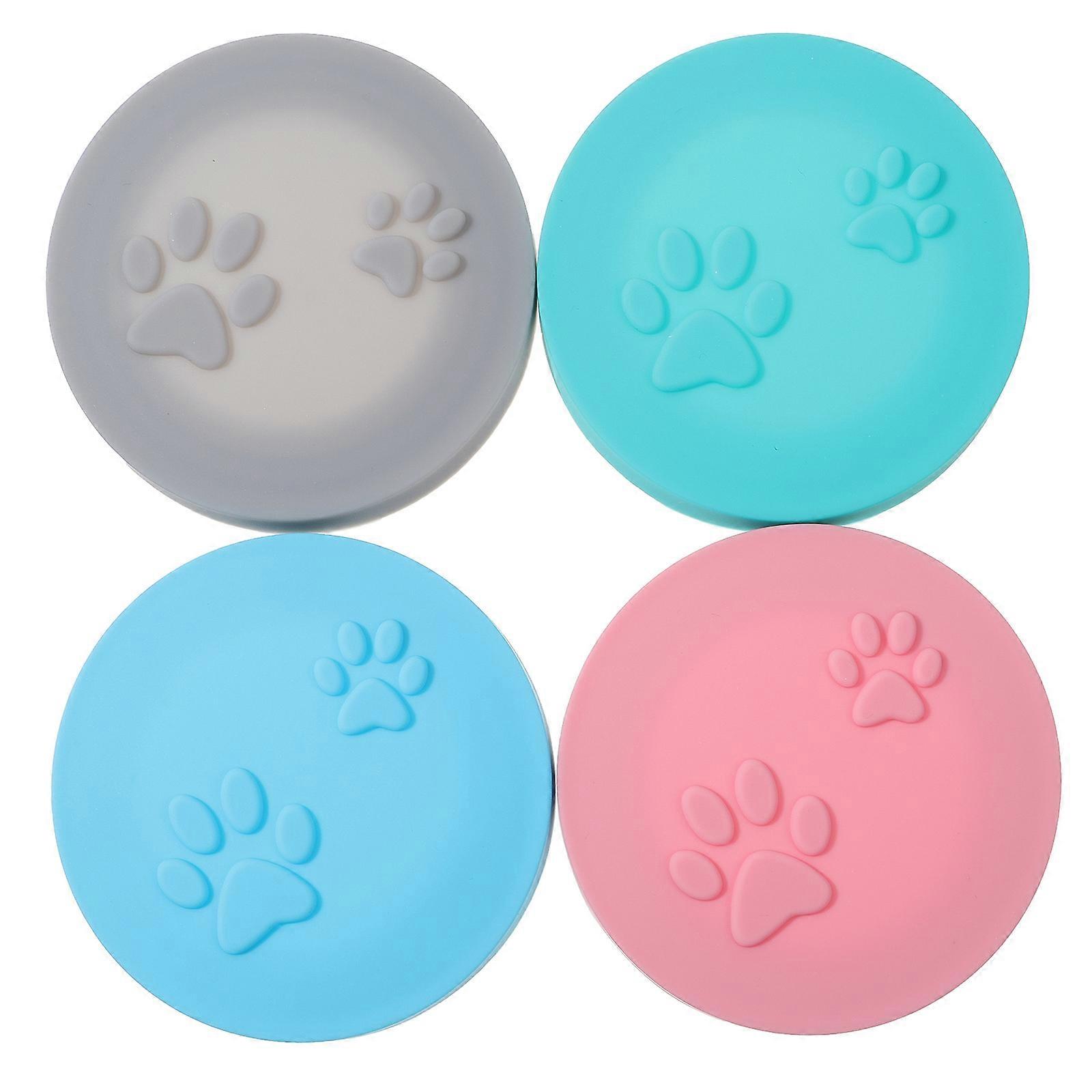 Silicone Pet Food Can Lids for Wet Food Containers Sealing Cap Keeps Fresh 4pcs Assorted Color