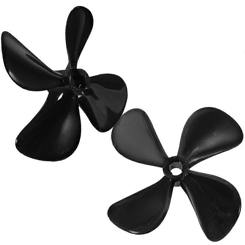 Boat Propeller Part Boat Engine Accessory Four- Black 70mm 1 Pair