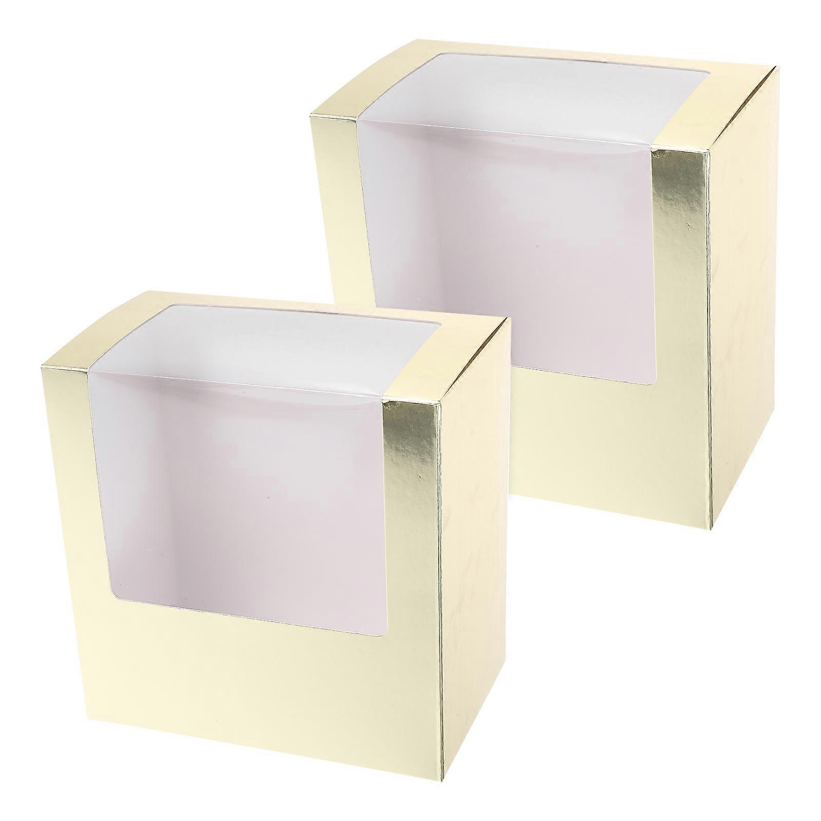 Hat Packaging Box Hat Display Case Travel Use Minimalist Design 19.50X19.50X12.00CM 2Pcs