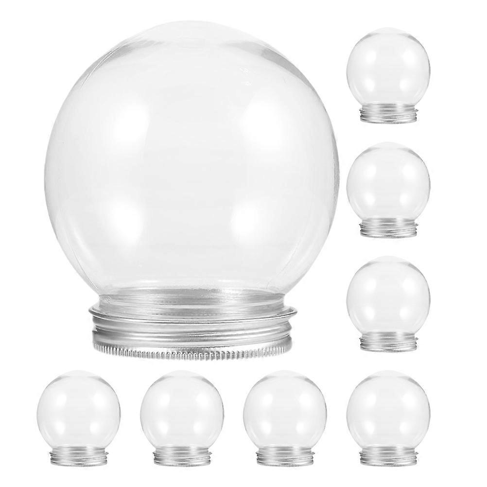 Clear Plastic Snow Globe Diy Snow Globes For Christmas Crafts Round 7.00X6.00X6.00CM Storage 8Pcs