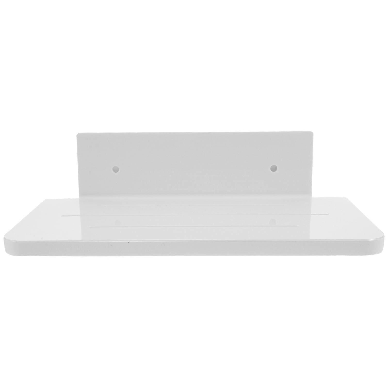 Wall Floating Shelf ABS Material Rectangular Shape Bathroom Wall Storage Homeowners 18.50X11.00X5.00CM 1Set