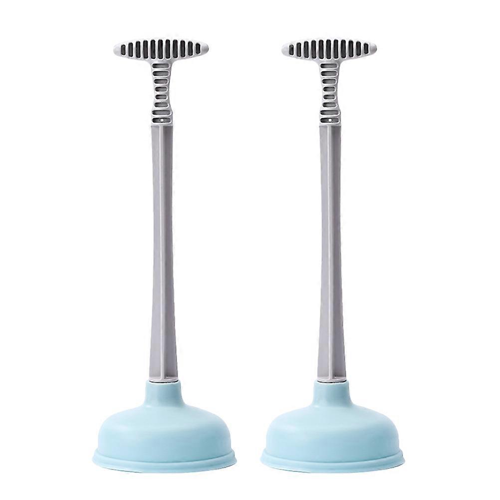 Heavy Duty Plunger Toilet Suction Stick Bathroom Cleaning Rubber 2Set