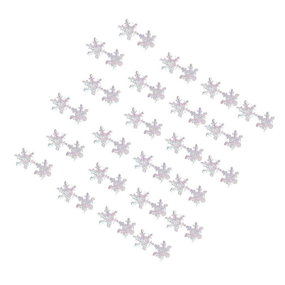 Confetti Snowflakes Small Glitter Decorations for 2Packs