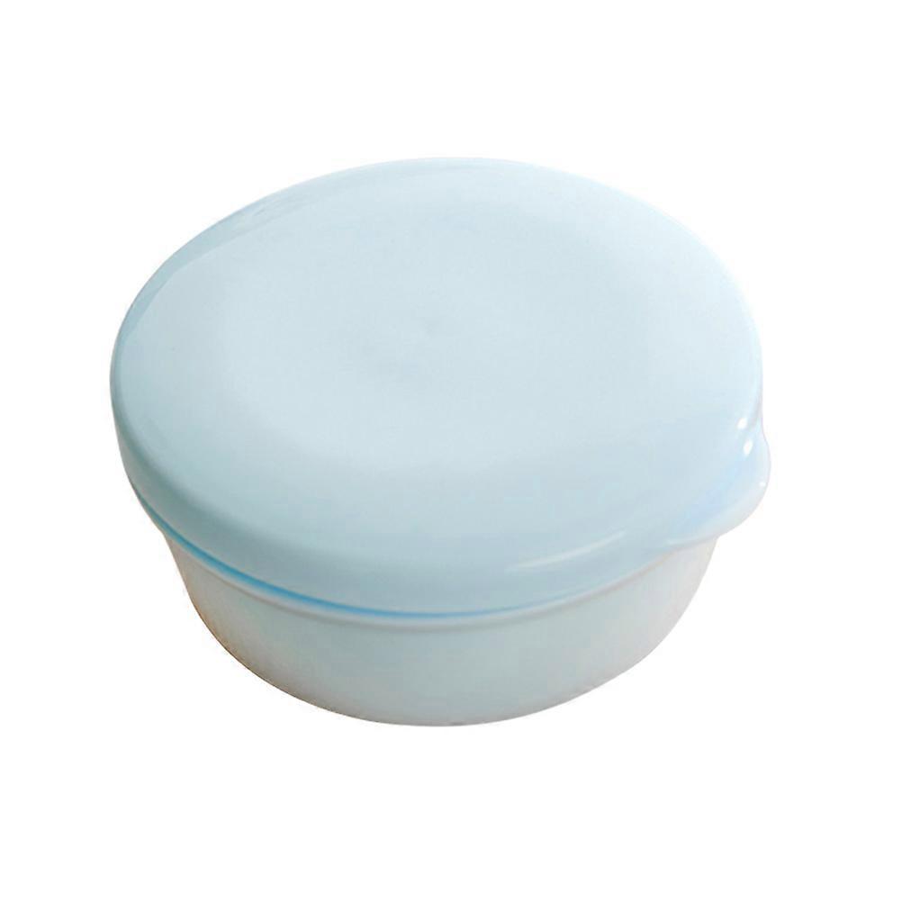 Soap Holding Box Business Travel Soap Case Circular Leak Proof Portable Blue 2Pack