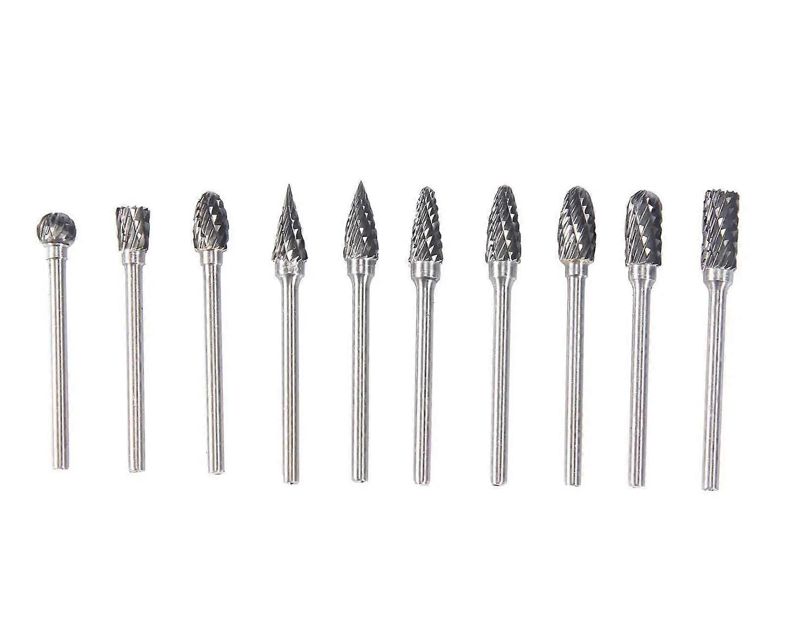Wolfram carbide rotary cutter with 3 mm shank, 3 x 6 mm, doubleedged, 3/6 mm shank, 10 pieces