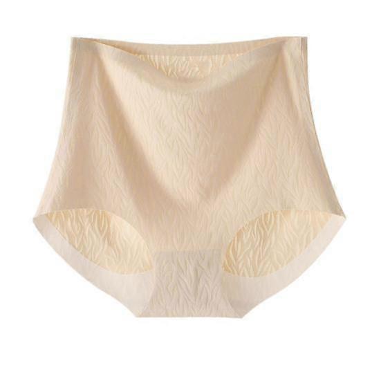 Women Briefs Solid Color Thin Breathable Elastic Lifting Buttocks Abdominal Tuck Underwear High Waist Seamless Underwear