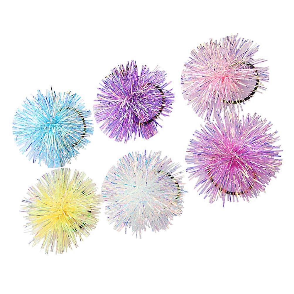 Boules de cheveux Porte-queue de cheval Élastique en plastique Élastique Coloré 6Pcs