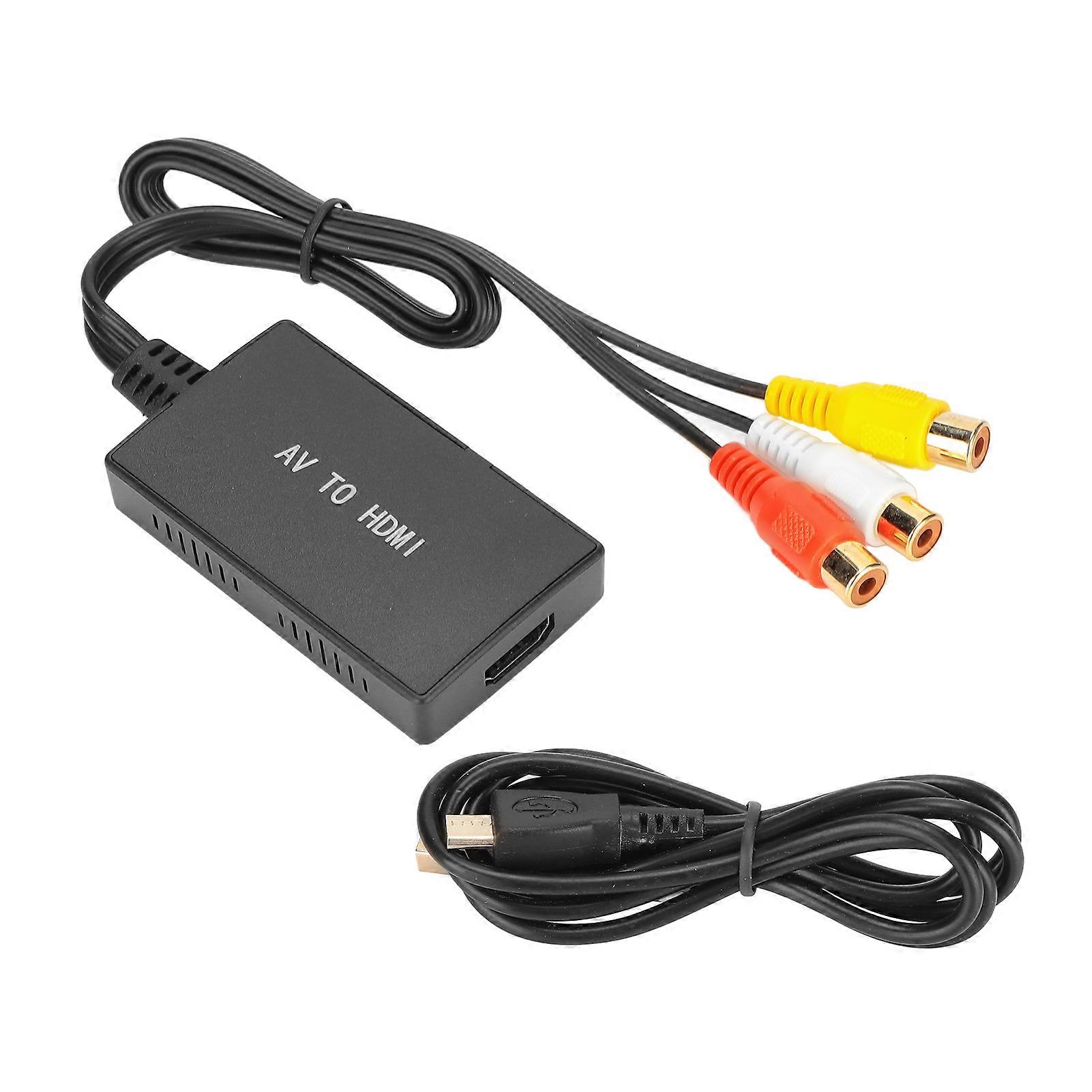 Convertisseur d'interface multimédia RCA vers HD, alimentation micro USB, convertisseur d'interface multimédia AV vers HD pour PS One