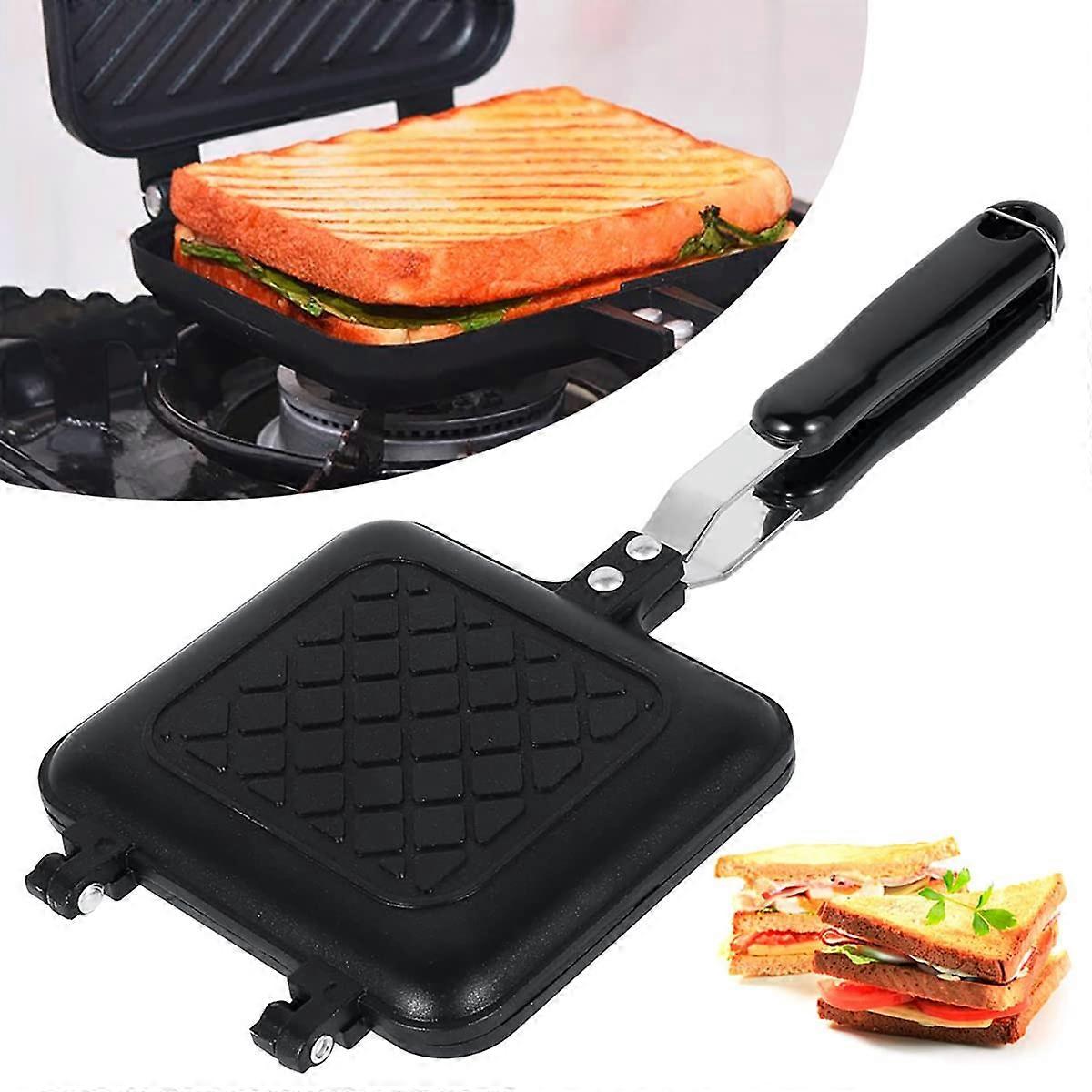 Toastie Maker Double Sided NonStick Sandwich Press with Heat Resistant Handles
