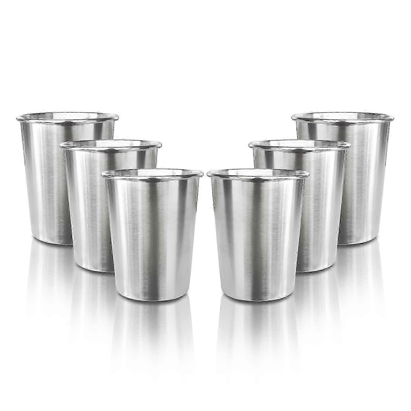 6パック8オンス飛散防止ステンレス鋼キッズカップ積み重ね可能な飲用グラス