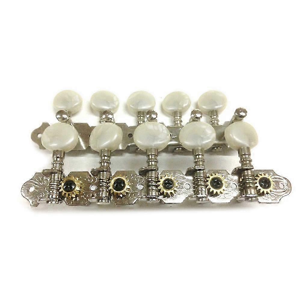 5L/5R Guitar Tuning Keys Tuners Machine Head 10 String Gold Plated Single Hole--