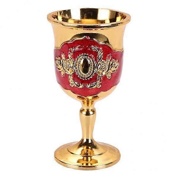 3X Metal Wine Cups, Carving Pattern Handmade Cups for Bar Dinners Parties Decor