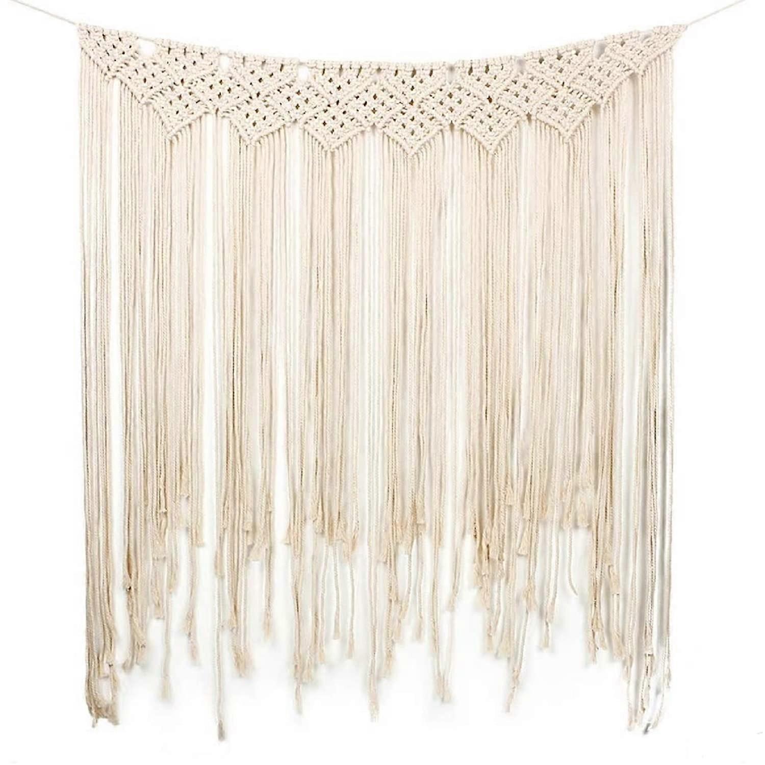 Macrame Wall Hanging Handmade Cotton Tapestry Bohemian Decor 115x100cm
