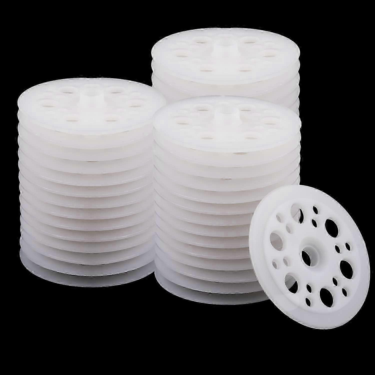 45mm Plastic Flat Washers Polypropylene for Foam Insulation Boards - 100pcs