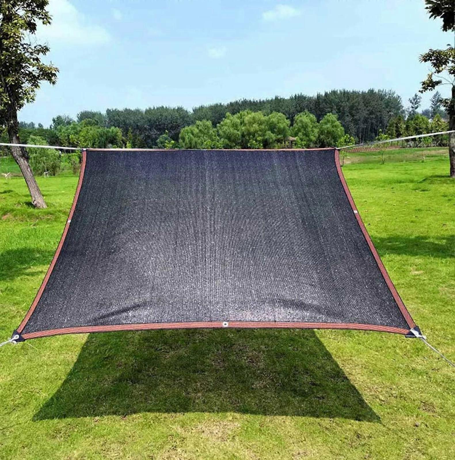 Large Sun Shade Sail 5x8m, Breathable Mesh Fabric for Garden, Patio Canopy, Greenhouse Cover, Stylish Black Design