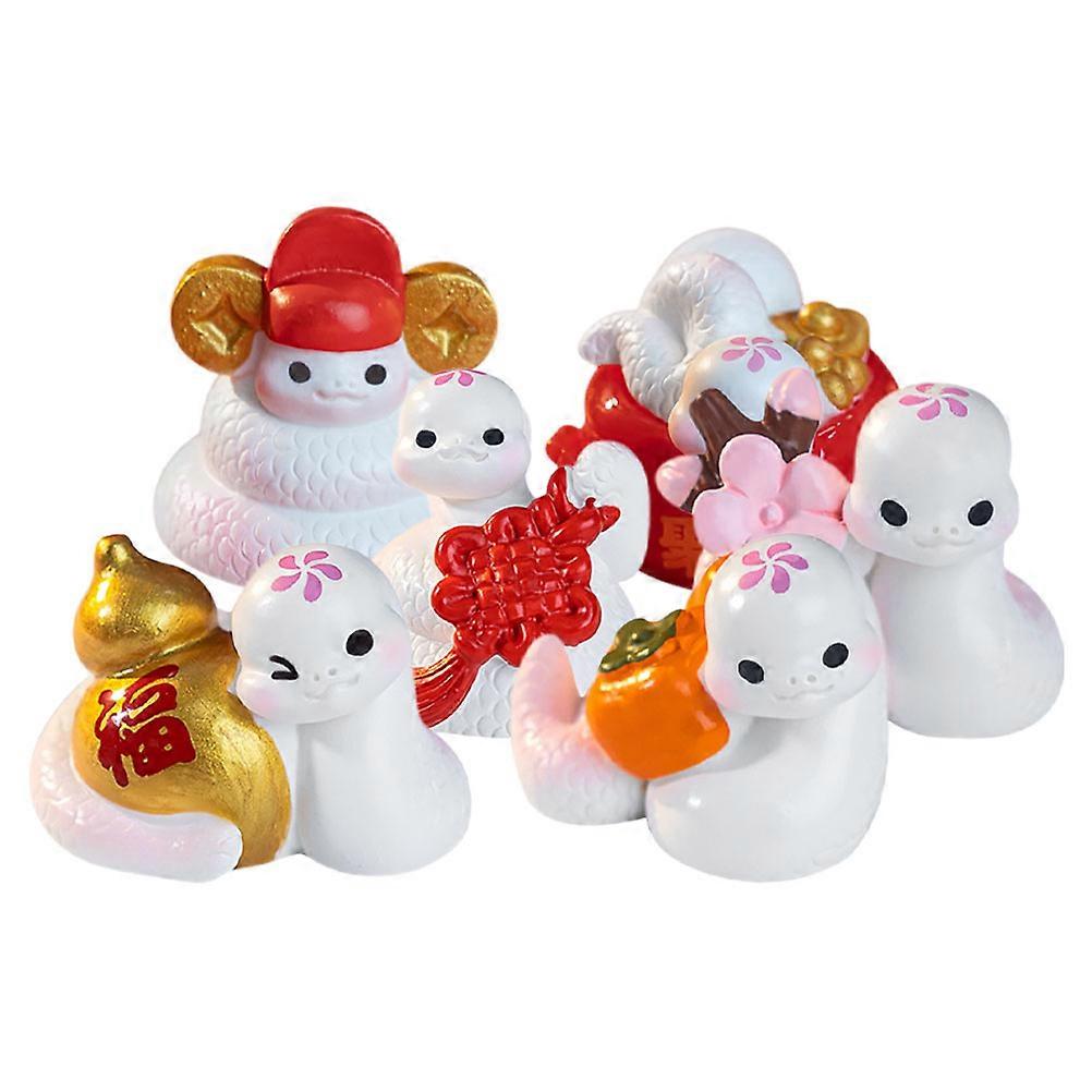 Çin Yılan Heykelcik Şeftali Çiçeği Tasarım Araba İç Süslemeleri ve Kolay Temizlenebilir 6 Adet