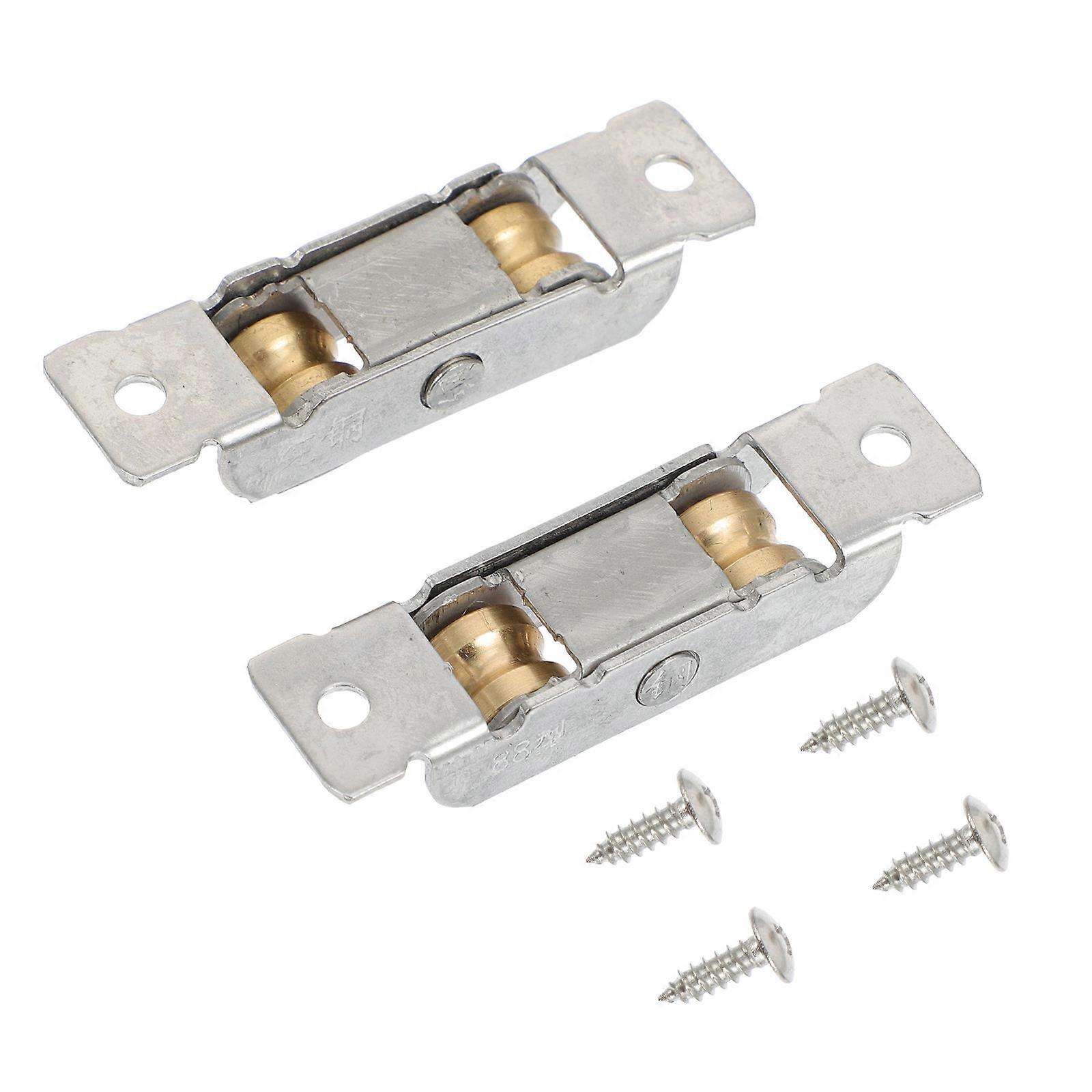 Sliding Window Pulley Wear-Resistant Noise Reduction Copper Material Window Accessories 6.2X1.5X1.5CM 1Set