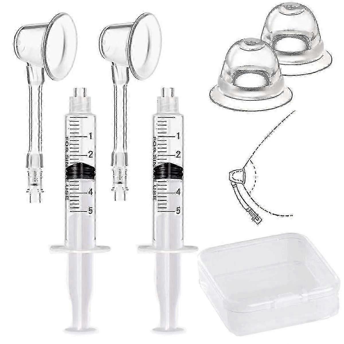 2 Stück Nippelabzieher Nippel Aspirator Corrector Frauen Nippelsauger kompatibel Flachnippel