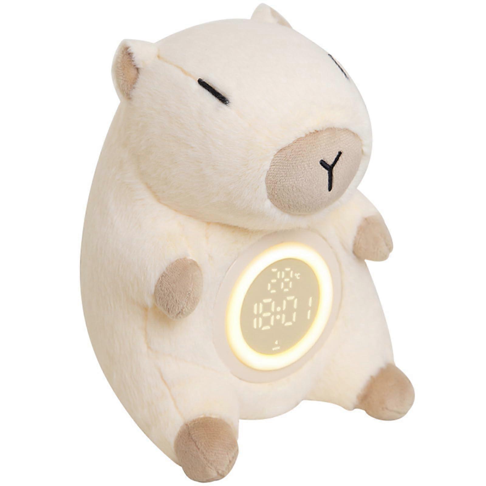 Kapibala Plush Alarm Clock Night Light With 2 Alarms