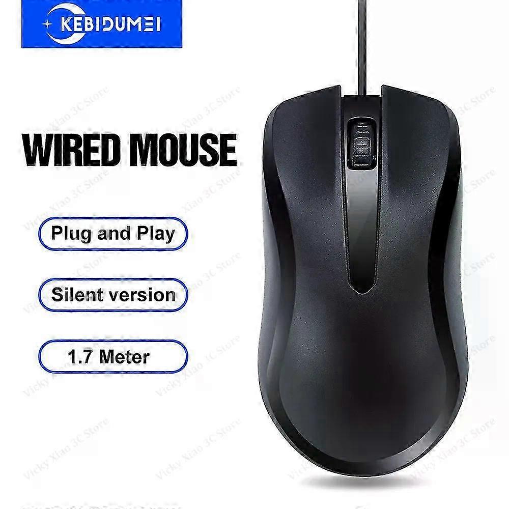 Ergonomic Optical Wired Mouse 1000DPI for PC Computer Desktop and Laptop