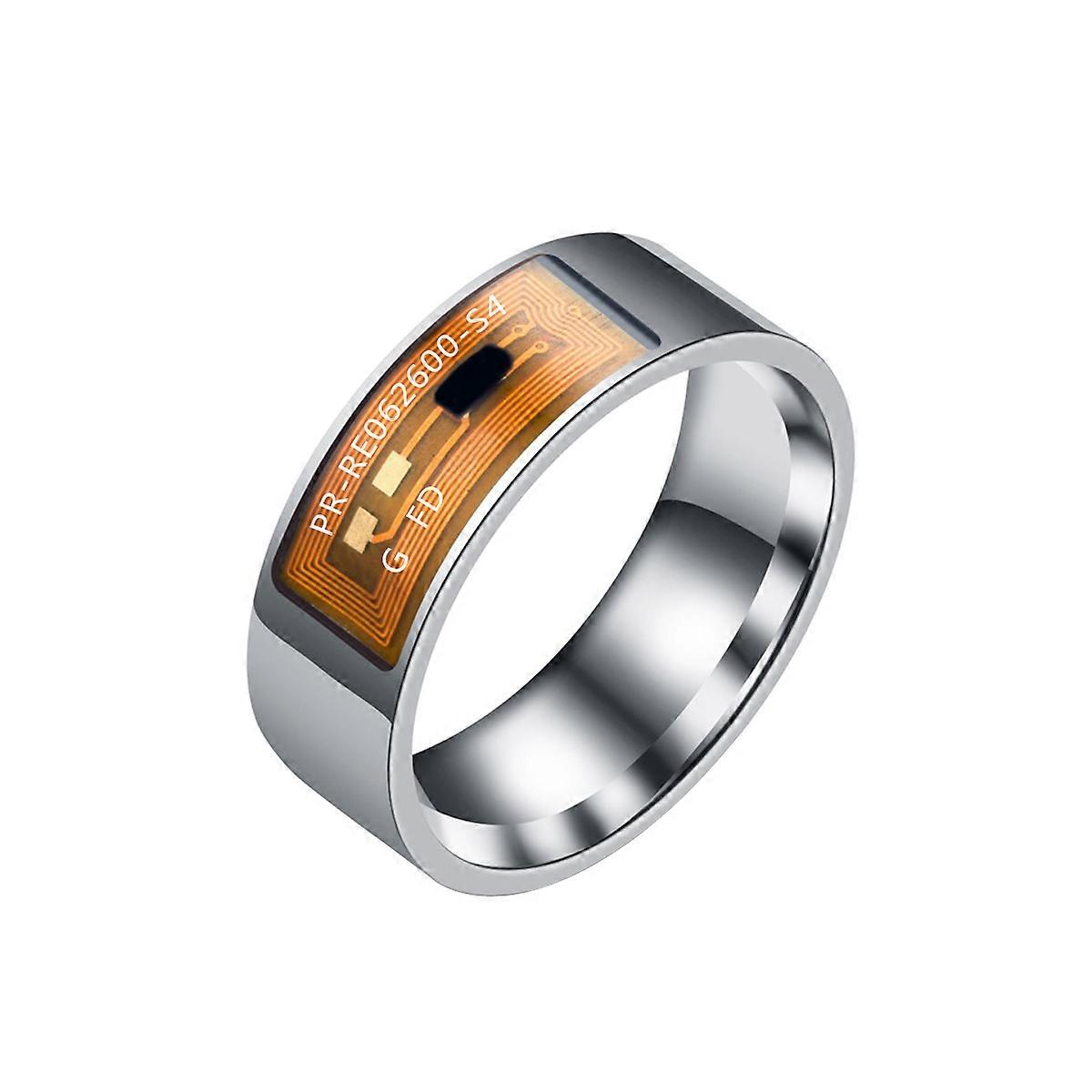 Chip Smart Ring For Women Quick Start Application Send Business Cards Touch Unlock 8mm Diameter Stainless Steel 1Set