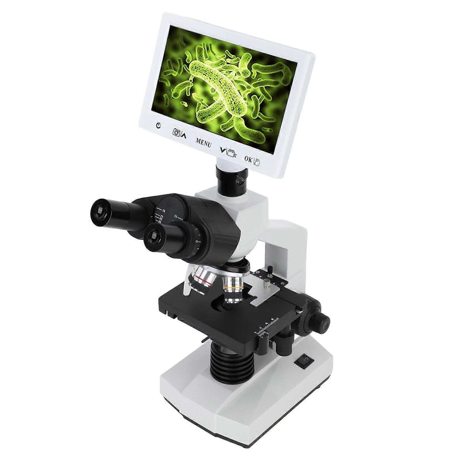 Microscope trinoculaire 7" Écran 40X-1600X avec plate-forme mécanique