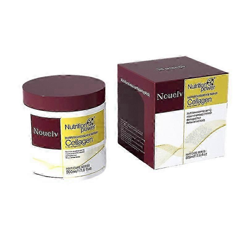 コラーゲンヘアトリートメントマスク、ドライダメージヘア用ディープコンディショニングアルガンオイルヘアリペアマスク、ナチュラルナリッシングモイスチャライジングヘアケアマスク16.9 f