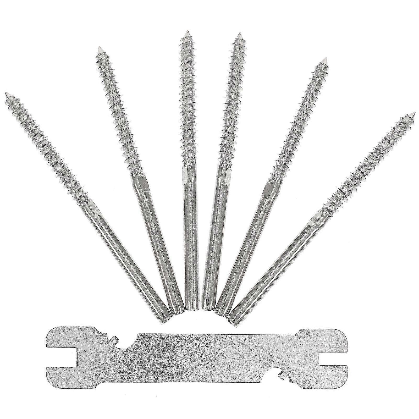 Cable Railing Kit 1/8 Inch Deck Railing Hardware Rotates Wire Rope in Same Direction 3Pairs