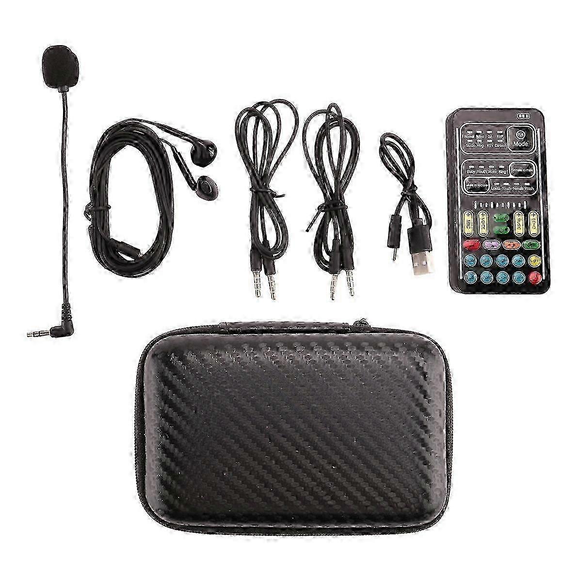 Voice Changer Handheld Microphone Voice Changer with Sound Multifunctional Effects Machine for Phone/Xbox/Switch (i9) js