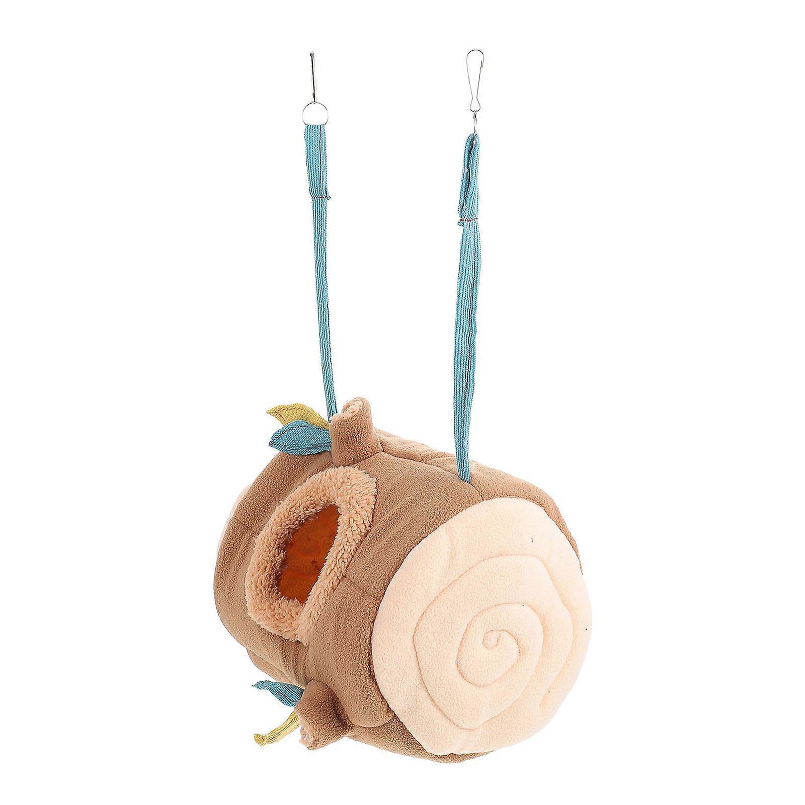Pet Stump Nest Warm Hamster House Indoor Use Winter Season Comfortable Sleep 26X18X17cm 1Set