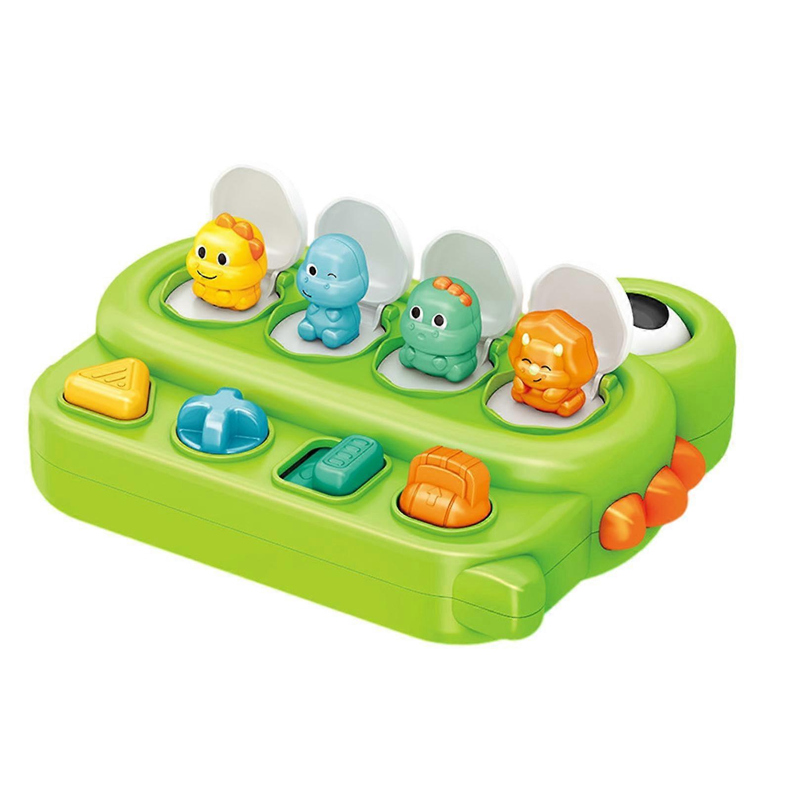 Cause and Effect Toy for Preschoolers, Hide and Seek Animal Learning Game, Interactive Switch Box for Babies