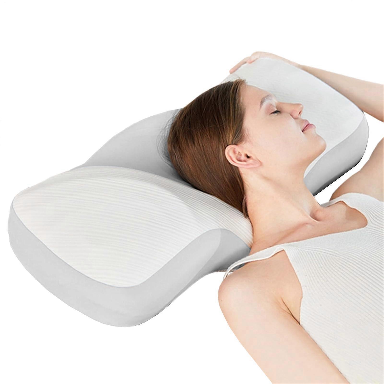 Cervical Support Memory Foam Pillow for Side, Back, Stomach Sleeper Gray