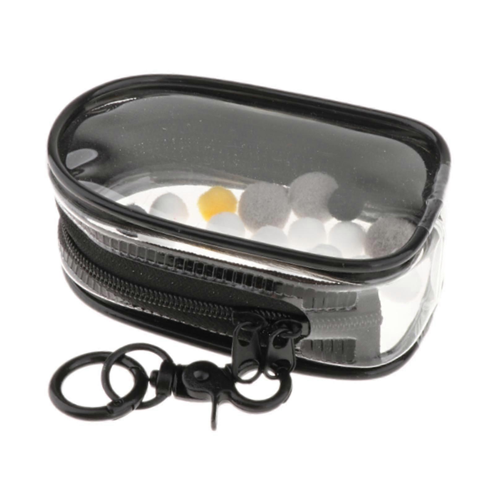 Tiny Doll Pouch PVC Organizer Small Doll Storage Bag for Action Figures Doll Black Rectangle