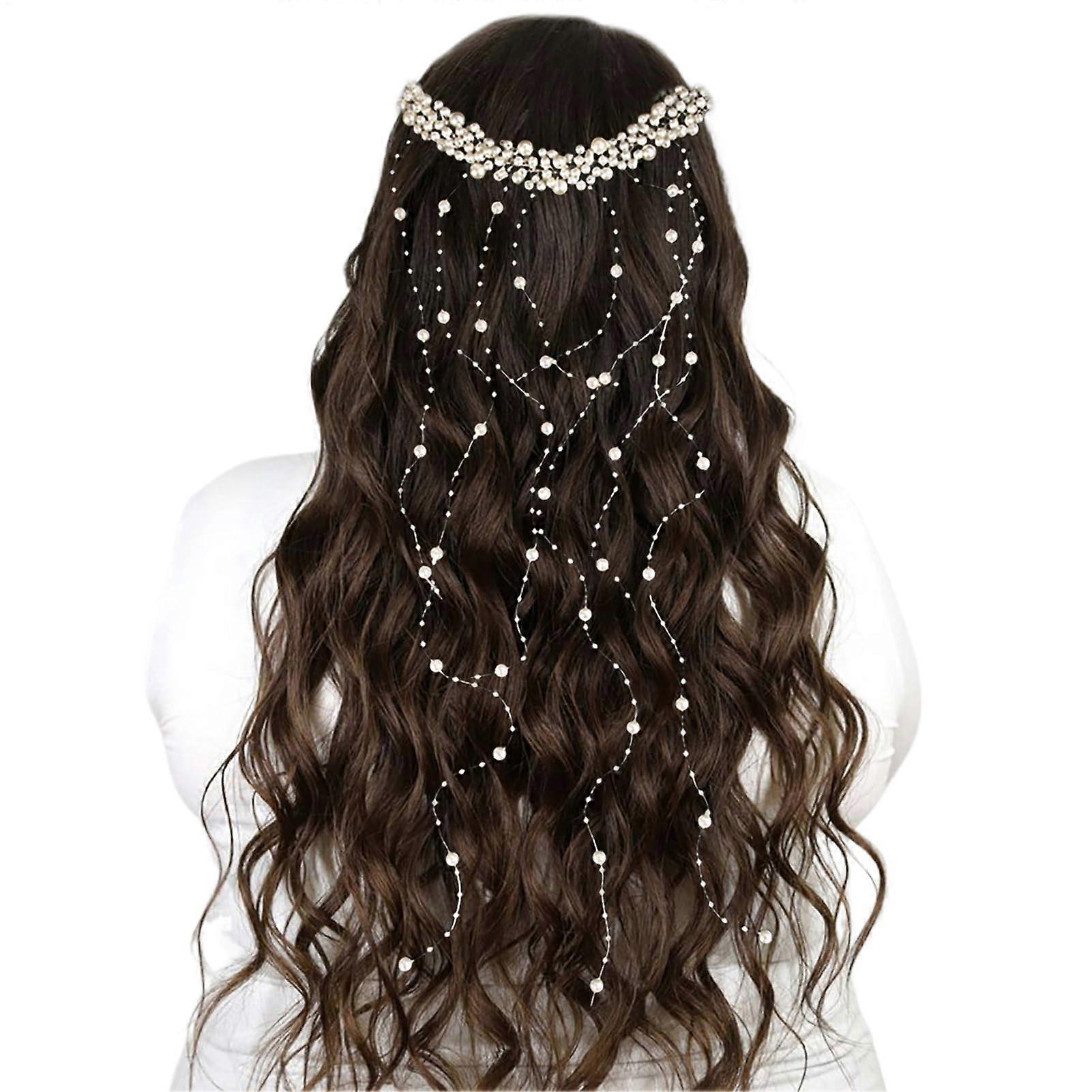 珍珠梳子装饰发饰套装，适合女性女孩，旅行摄影婚礼发饰