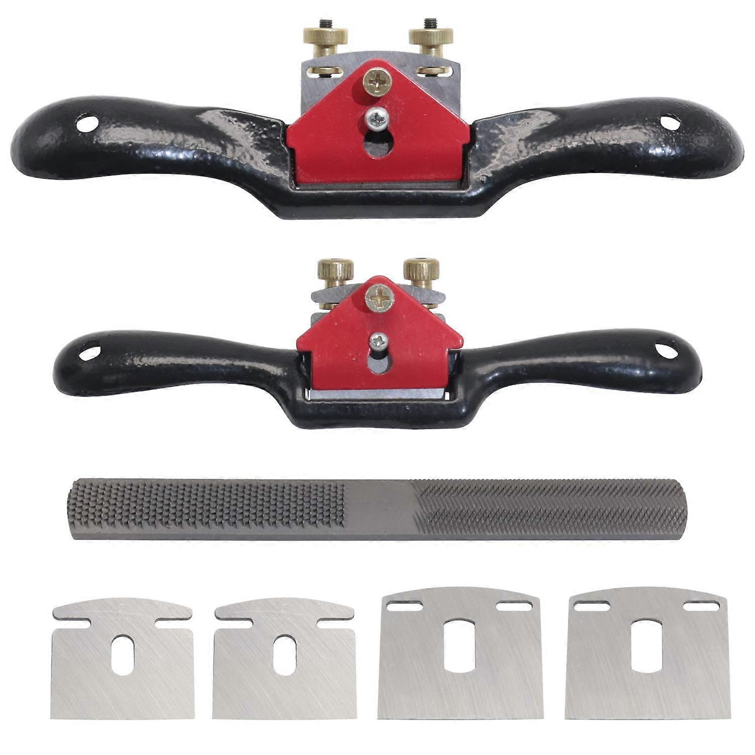 2 Pieces 9' 10' Adjustable Spokes with Blades, 4 Way Rasp File, Manual Plane