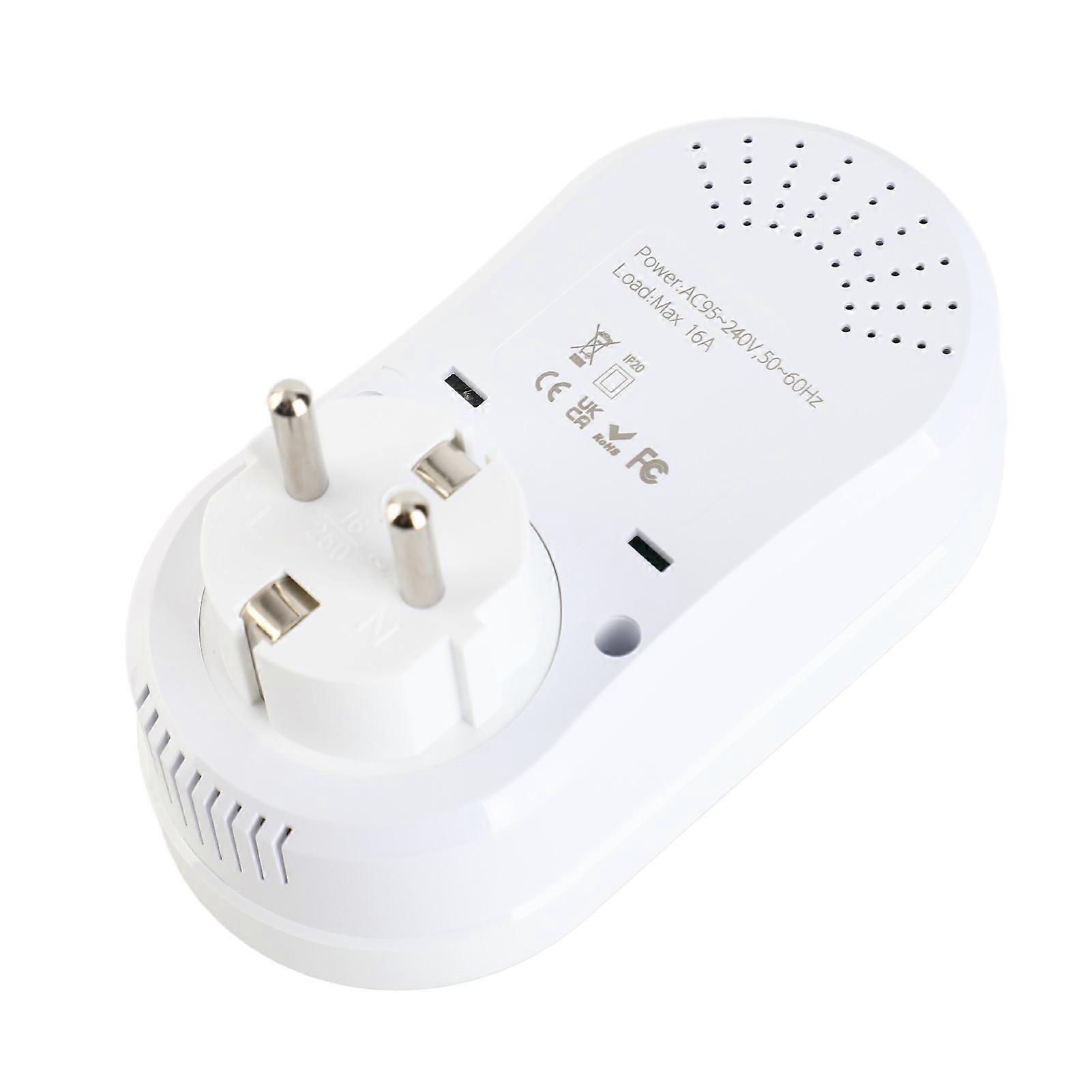 Digital Thermostat Outlet Plug 16A Outlet Socket Temperature Controller 5+1+1 Six Periods and Heating and Cooling Mode with Touch Button LCD Screen f