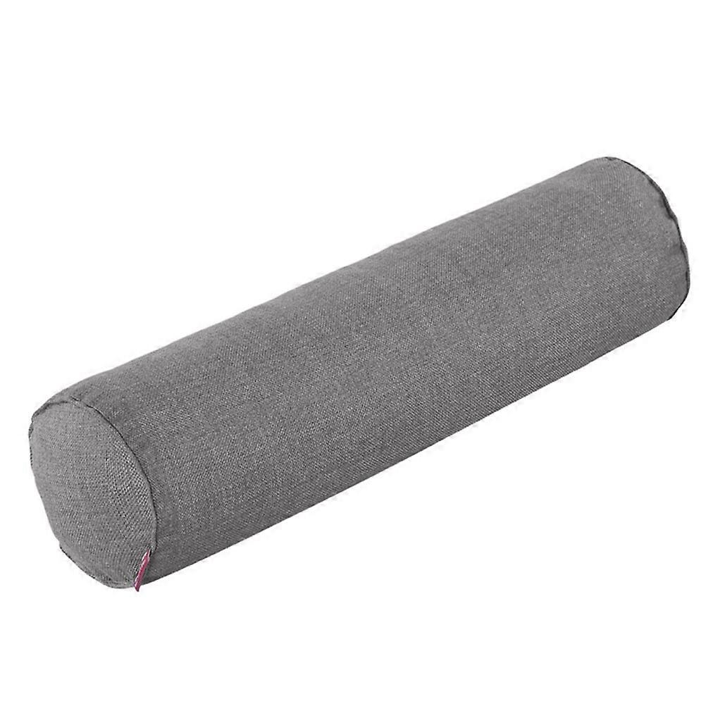 Cylinder Shaped Pillow for Sleeping with Polyester Fill and Hidden Zipper Dark Grey 1PC
