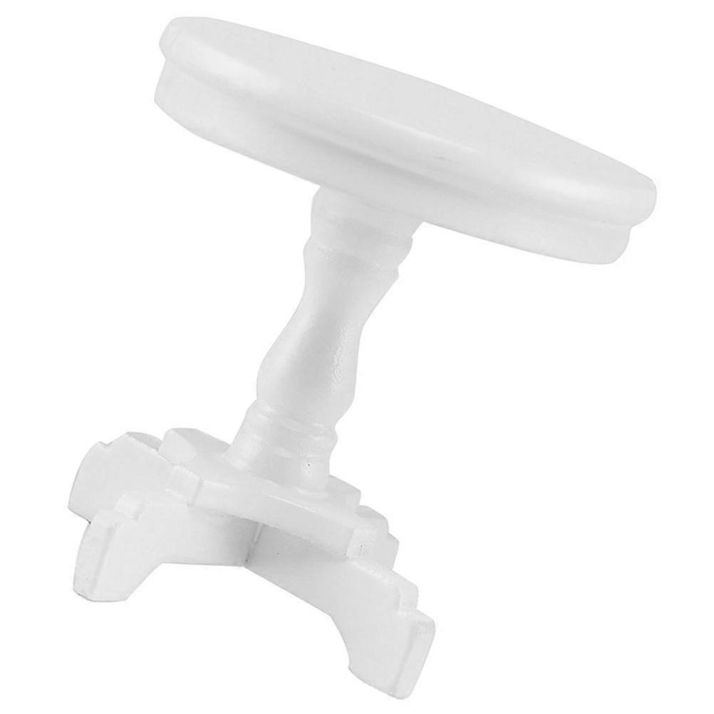 Mini White Side Table for Playhouse Decoration with Smooth Design and Synthetic Material 4.5 inch