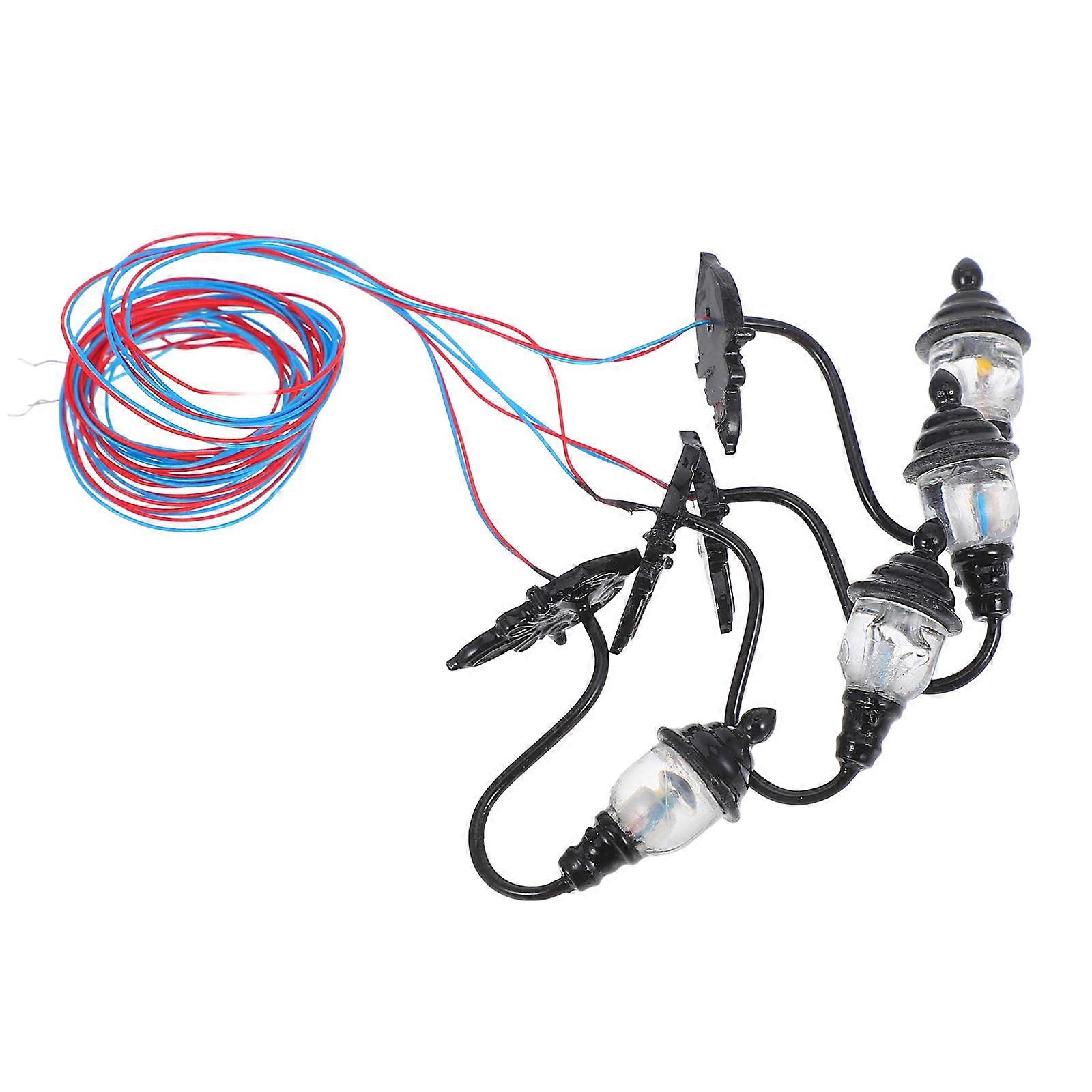 4 قطع مصغرة مضيئة الجدار مصباح مايكرو المناظر الطبيعية ديكور الدمى الجداول الرملية الحرف الدافئة ضوء أنيقة تصميم مشاهد مصغرة