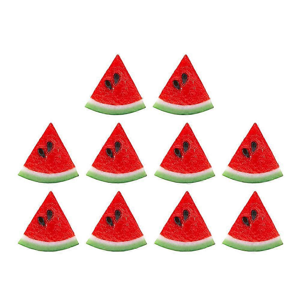 10pcs Lifelike Artificial Watermelon Slices Realistic Fruit Decor for Photography, Home Decoration, Crafts & DIY Projects