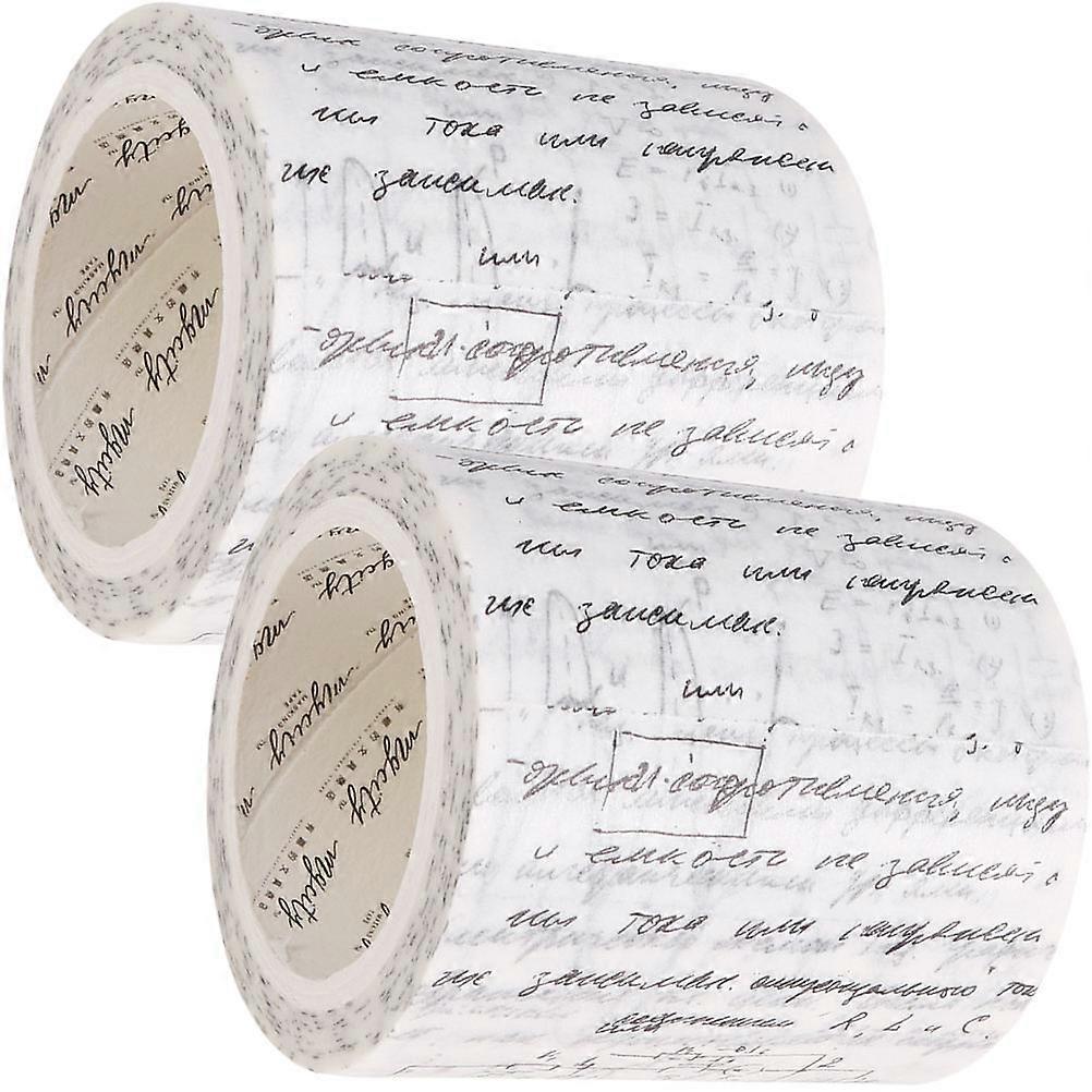 2 Rolls of Japan Paper Adhesive Tape Vintage Formula Pattern DIY Tapes for Diary